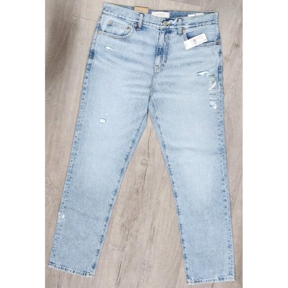 Pacsun Jeans Mid Rise Straight Leg 31x32  NWT Distressed Light Wash Denim Relax - Picture 4 of 11
